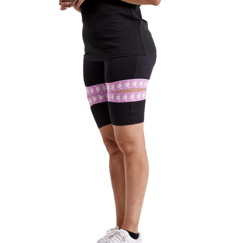 NWT Kappa 222 Banda Fuig 3 High Rise Cutout Womens Bike Shorts Sz Large - Picture 2 of 8